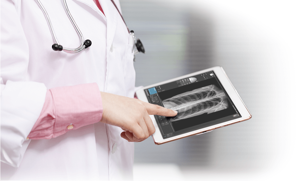 DR imaging can be performed via tablet